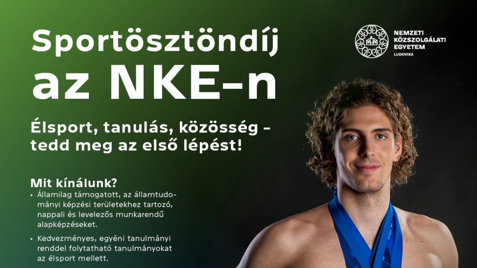 Sportösztöndíj program a Nemzeti Közszolgálati Egyetemen!